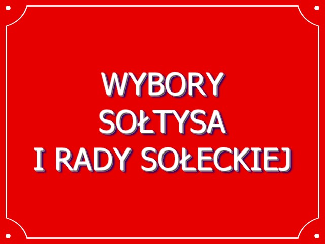 Wybory sołtysów i rad sołeckich